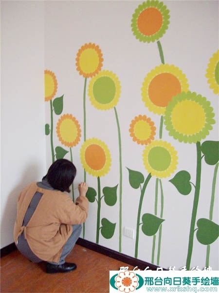 邢台向日葵手绘墙